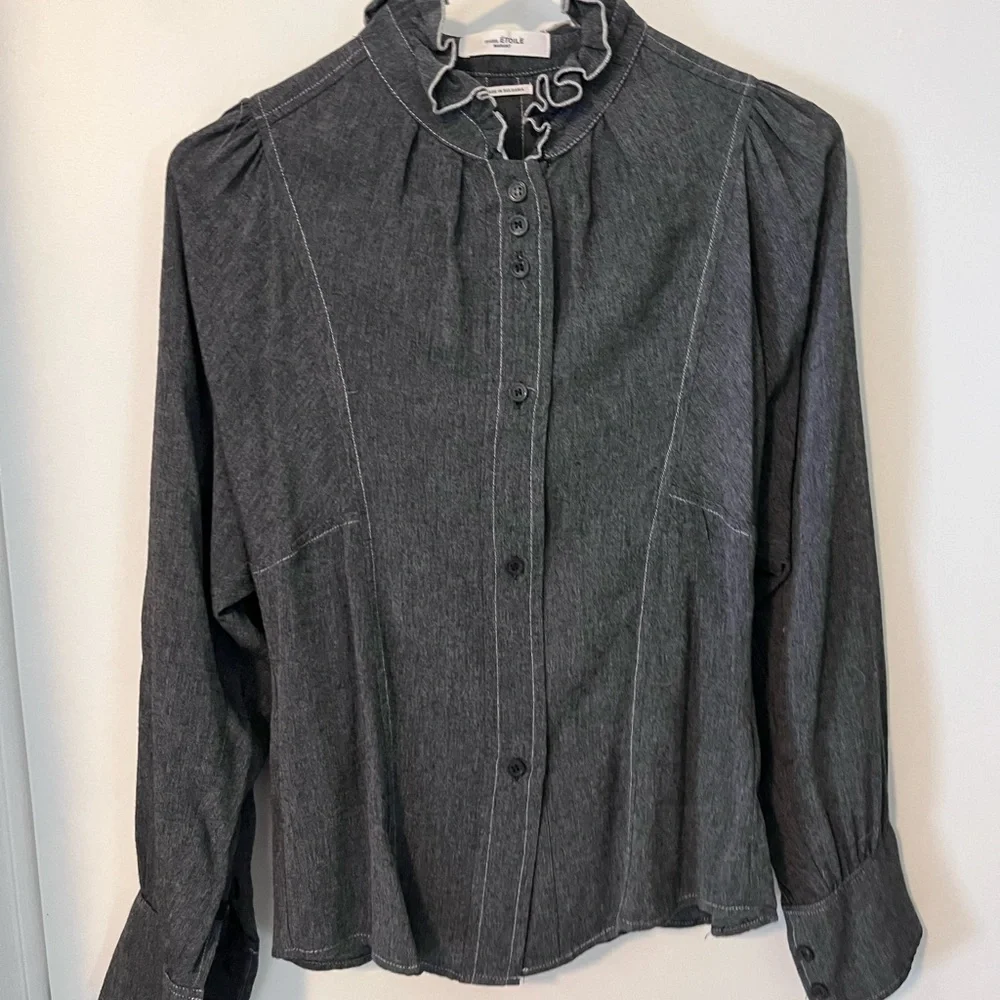Isabel Marant Ruffle Neck Blouse - Picture 1 of 4